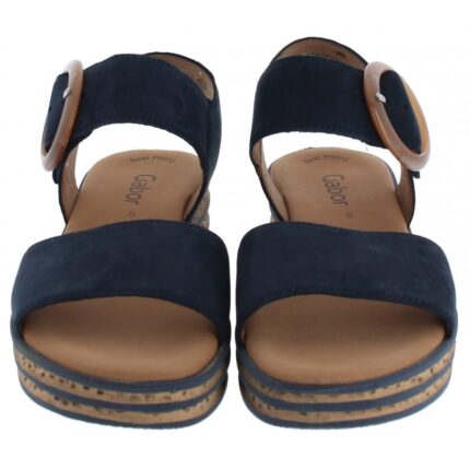 Gabor Andre 64.550 Sandals – Blue Nubuck – Womens Sandals, Sliders & Toe Posts - Crep Direct UK
