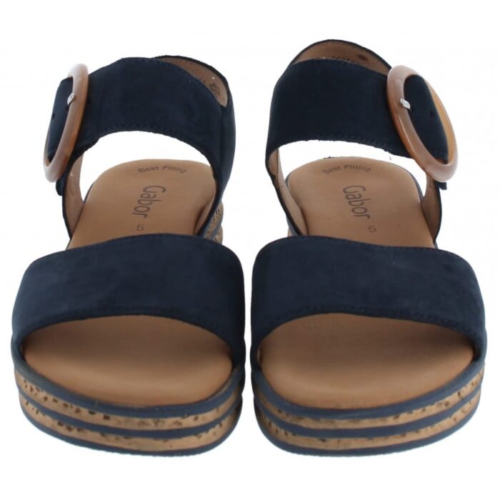 Gabor Andre 64.550 Sandals – Blue Nubuck – Womens Sandals, Sliders & Toe Posts - Crep Direct UK