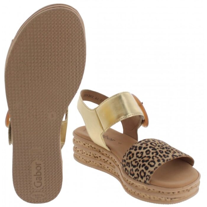 Gabor Andre 64.550 Sandals – Natur Suede – Womens Sandals, Sliders & Toe Posts - Crep Direct UK