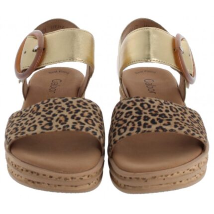Gabor Andre 64.550 Sandals – Natur Suede – Womens Sandals, Sliders & Toe Posts - Crep Direct UK