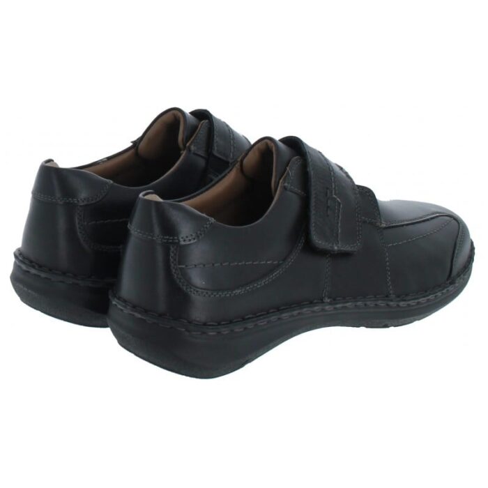 Josef Seibel New Anvers 02 44902 Velcro Shoes – Black Leather – Mens Shoes - Crep Direct UK
