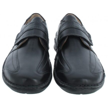 Josef Seibel New Anvers 02 44902 Velcro Shoes – Black Leather – Mens Shoes - Crep Direct UK