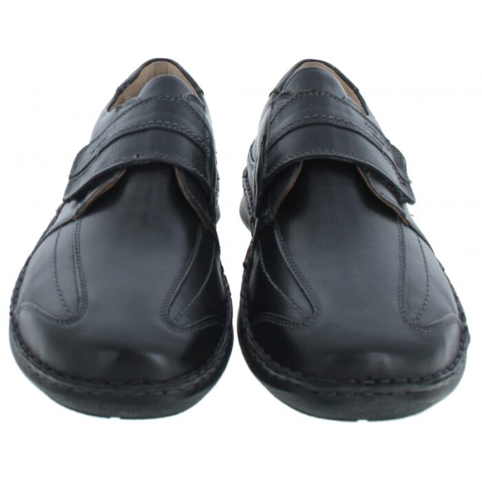 Josef Seibel New Anvers 02 44902 Velcro Shoes – Black Leather – Mens Shoes - Crep Direct UK