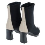 Hispanitas Ankara CHI243714 Ankle Boots – Milk/Black Leather – Womens Boots - Crep Direct UK