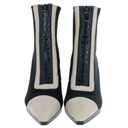 Hispanitas Ankara CHI243714 Ankle Boots – Milk/Black Leather – Womens Boots - Crep Direct UK