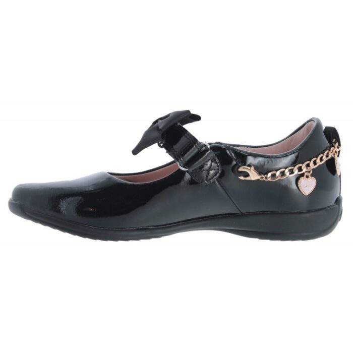 Lelli Kelly Annie LKSA8428 Love Heart School Shoes – Black Patent – Girls School Shoes - Crep Direct UK
