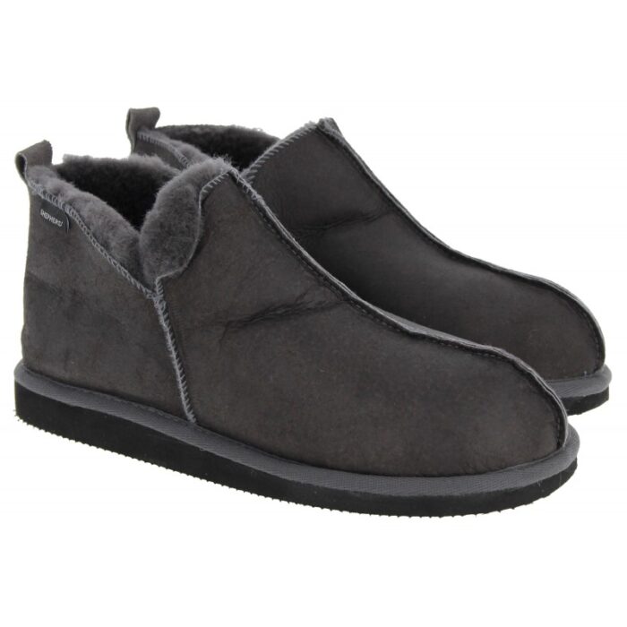 Shepherd of Sweden Anton Mens Sheepskin Slippers – Antique/Asphalt – Mens Slippers - Crep Direct UK