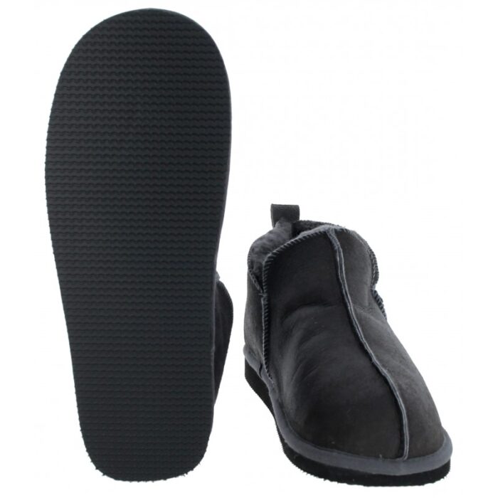 Shepherd of Sweden Anton Mens Sheepskin Slippers – Antique/Asphalt – Mens Slippers - Crep Direct UK