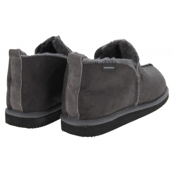 Shepherd of Sweden Anton Mens Sheepskin Slippers – Antique/Asphalt – Mens Slippers - Crep Direct UK