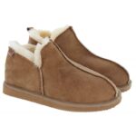 Shepherd of Sweden Anton Mens Sheepskin Slippers – Antique/Cognac – Mens Slippers - Crep Direct UK