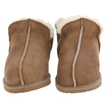 Shepherd of Sweden Anton Mens Sheepskin Slippers – Antique/Cognac – Mens Slippers - Crep Direct UK