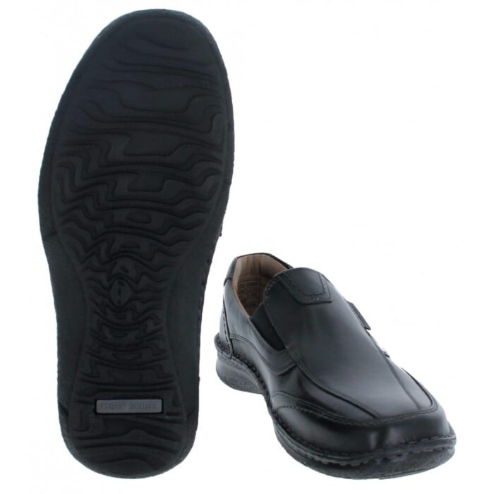 Josef Seibel Anvers 67 43621 Slip On Shoes – Black Leather – Mens Shoes - Crep Direct UK