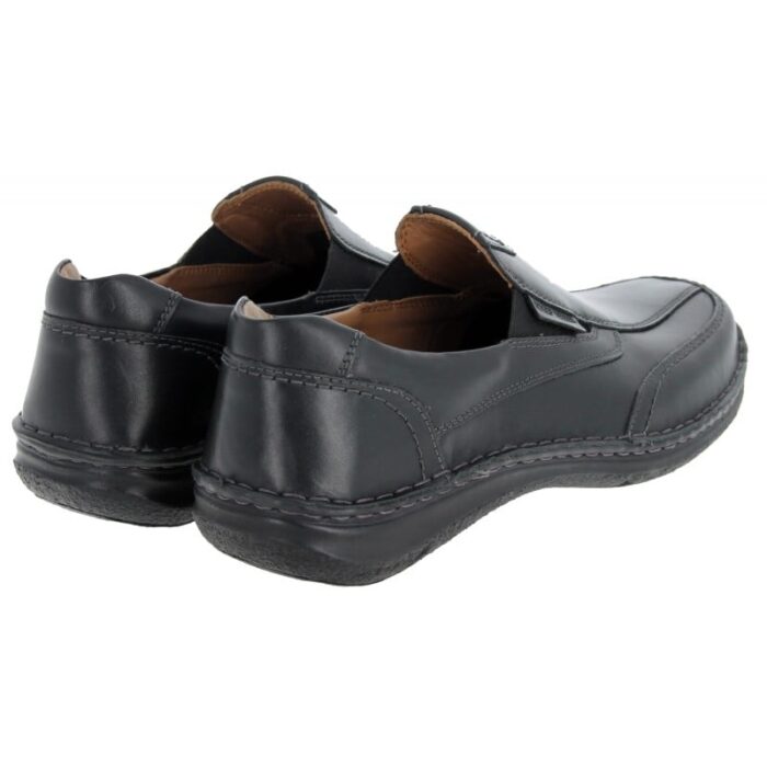 Josef Seibel Anvers 67 43621 Slip On Shoes – Black Leather – Mens Shoes - Crep Direct UK