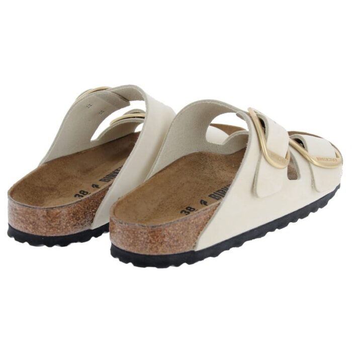 Birkenstock Arizona 1026585 Big Buckle Sandals – Ecru Nubuck Leather – Womens Sandals, Sliders & Toe Posts - Crep Direct UK