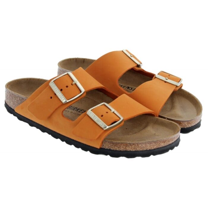 Birkenstock Arizona 1026732 Sandals – Burnt Orange Nubuck – Womens Sandals, Sliders & Toe Posts - Crep Direct UK