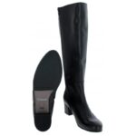 Gabor Ashby M 55.689 Knee High Boots – Black Leather – Womens Boots - Crep Direct UK