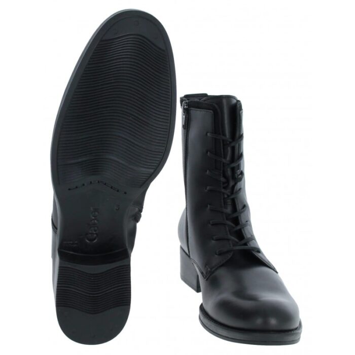 Gabor Attraction 51.602 Ankle Boots – Black Leather – Womens Boots - Crep Direct UK