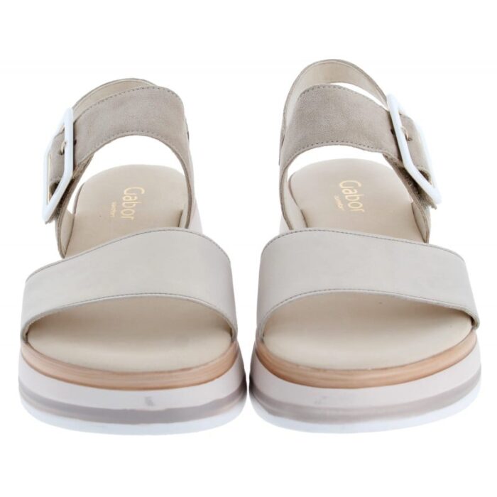 Gabor Aviemore 42.744 Sandals – Beige Leather – Womens Sandals, Sliders & Toe Posts - Crep Direct UK