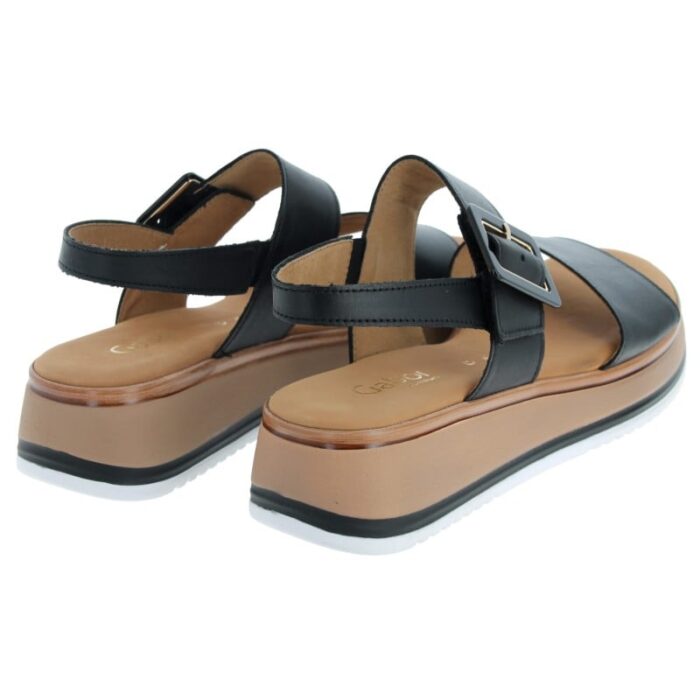 Gabor Aviemore 42.744 Sandals – Black Leather – Womens Sandals, Sliders & Toe Posts - Crep Direct UK