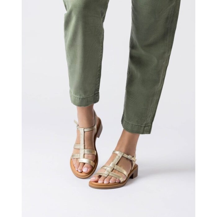 Wonders Janet B-9604 Sandals – Gold Leather – Womens Sandals, Sliders & Toe Posts - Crep Direct UK