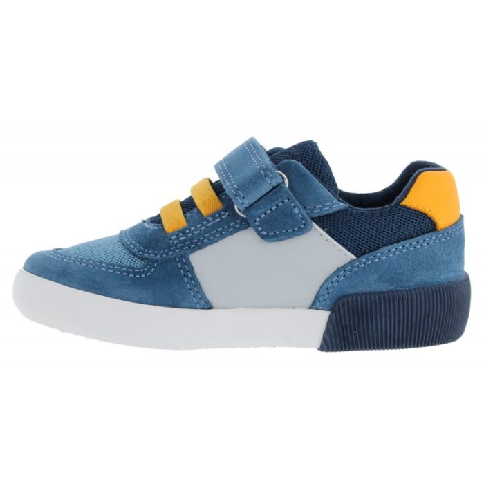 Geox B Gisli B551NB Trainers – Jeans / Yellow – Boys Shoes - Crep Direct UK