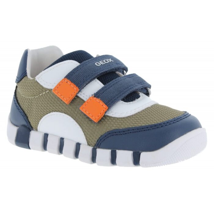 Geox B3555C Lupidoo Trainers – Pistachio/Navy – Boys Shoes - Crep Direct UK