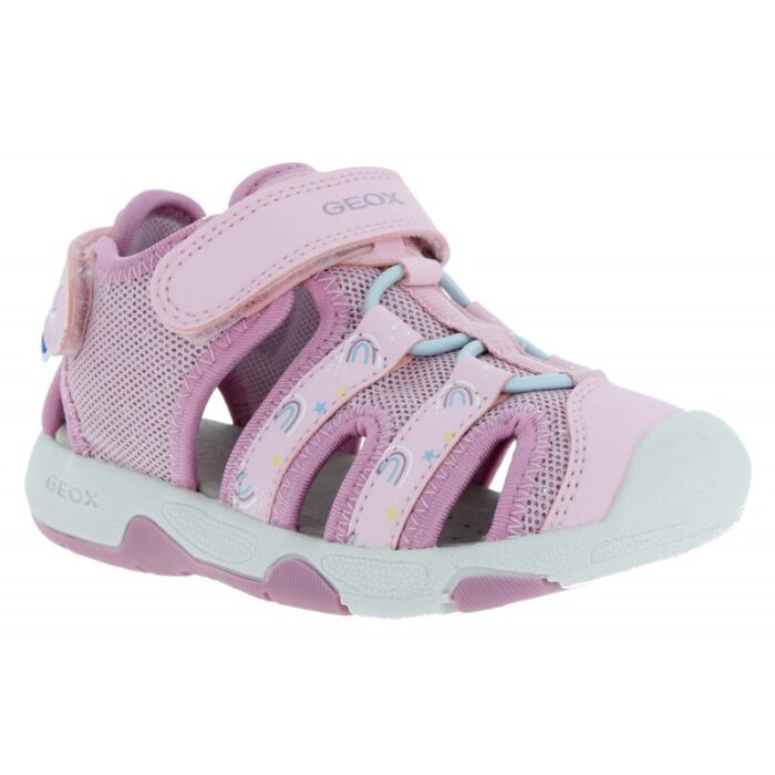 Geox B Sandal Multy B450DB Closed Toe Sandals – Light Pink – Girls Sandals - Crep Direct UK