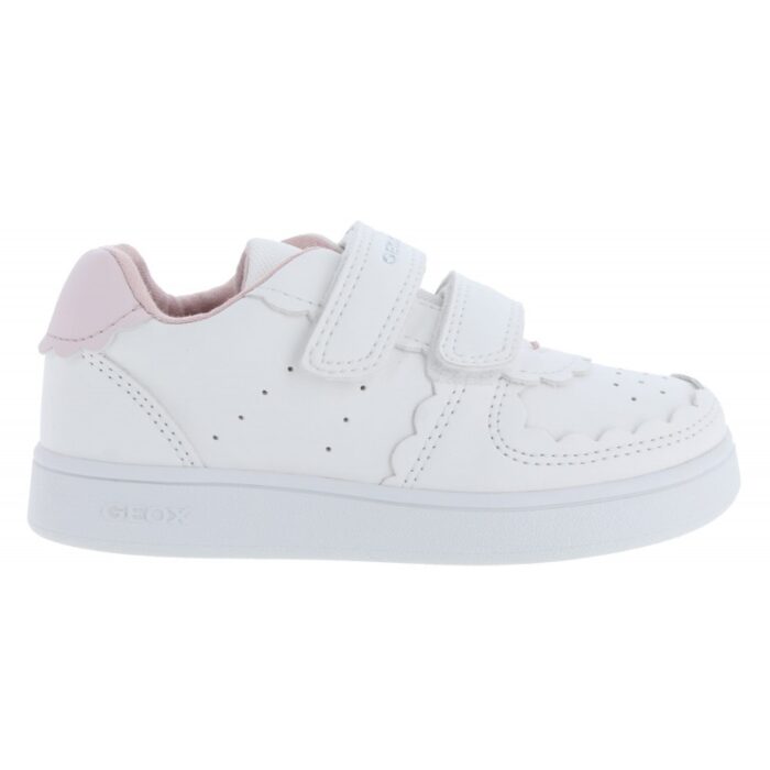 Geox B555MA Eclyper Trainers – White/Light Pink – Girls Shoes - Crep Direct UK