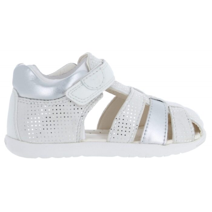Geox B Sandal Macchia B254WB – Off White/Silver – Girls Sandals - Crep Direct UK