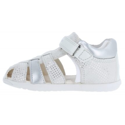 Geox B Sandal Macchia B254WB – Off White/Silver – Girls Sandals - Crep Direct UK