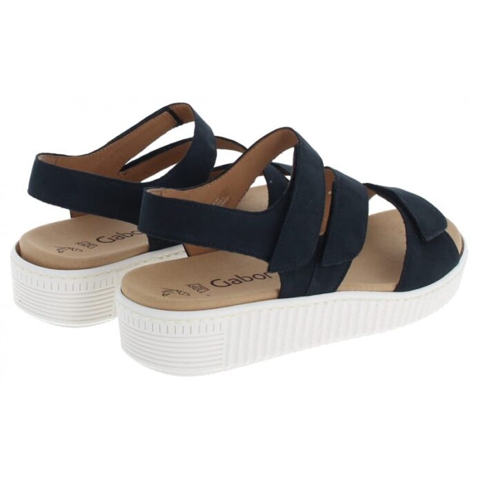 Gabor Ball 63.600 Flat Sandals – Nightblue Nubuck – Womens Sandals, Sliders & Toe Posts - Crep Direct UK