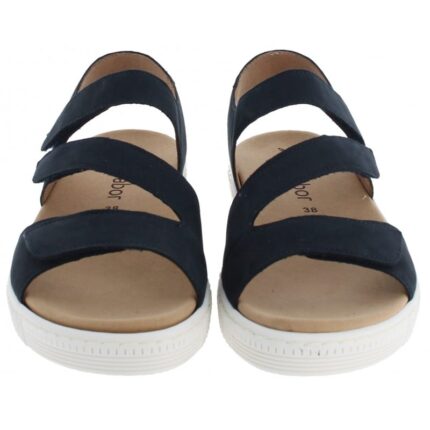 Gabor Ball 63.600 Flat Sandals – Nightblue Nubuck – Womens Sandals, Sliders & Toe Posts - Crep Direct UK