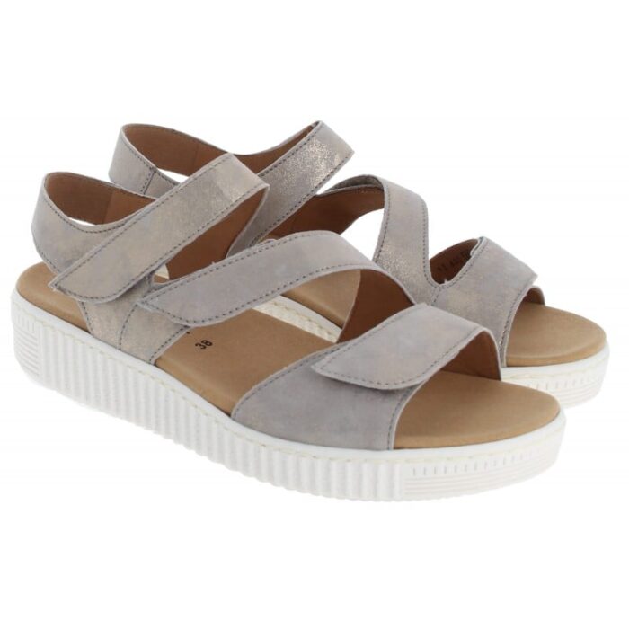 Gabor Ball 63.600 Flat Sandals – Muschel Nubuck – Womens Sandals, Sliders & Toe Posts - Crep Direct UK