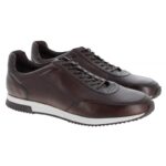 Loake Bannister Trainers – Dark Brown Leather – Mens Shoes - Crep Direct UK