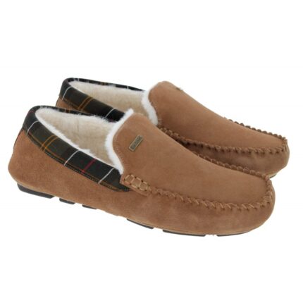 Barbour Monty MSL0001 Slippers - Camel - Mens Slippers