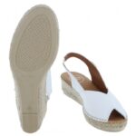 Toni Pons Bernia-P Peep Toe Espadrilles – White Leather – Womens Sandals, Sliders & Toe Posts - Crep Direct UK