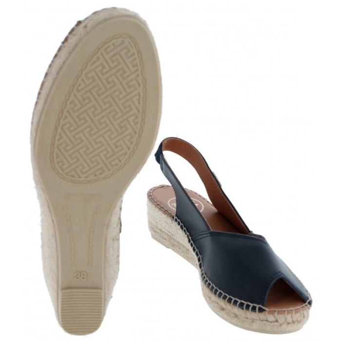 Toni Pons Bernia-P Peep Toe Espadrilles – Mari Leather – Womens Espadrilles - Crep Direct UK