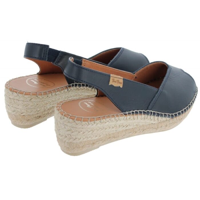 Toni Pons Bernia-P Peep Toe Espadrilles – Mari Leather – Womens Espadrilles - Crep Direct UK