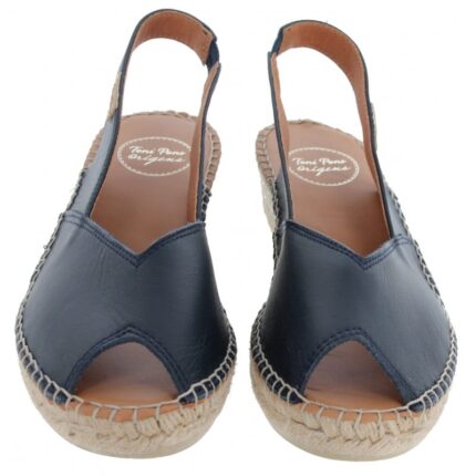 Toni Pons Bernia-P Peep Toe Espadrilles – Mari Leather – Womens Espadrilles - Crep Direct UK