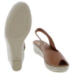 Toni Pons Bernia-P Peep Toe Espadrilles – Cuiro Leather – Womens Espadrilles - Crep Direct UK