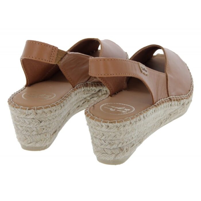 Toni Pons Bernia-P Peep Toe Espadrilles – Cuiro Leather – Womens Espadrilles - Crep Direct UK