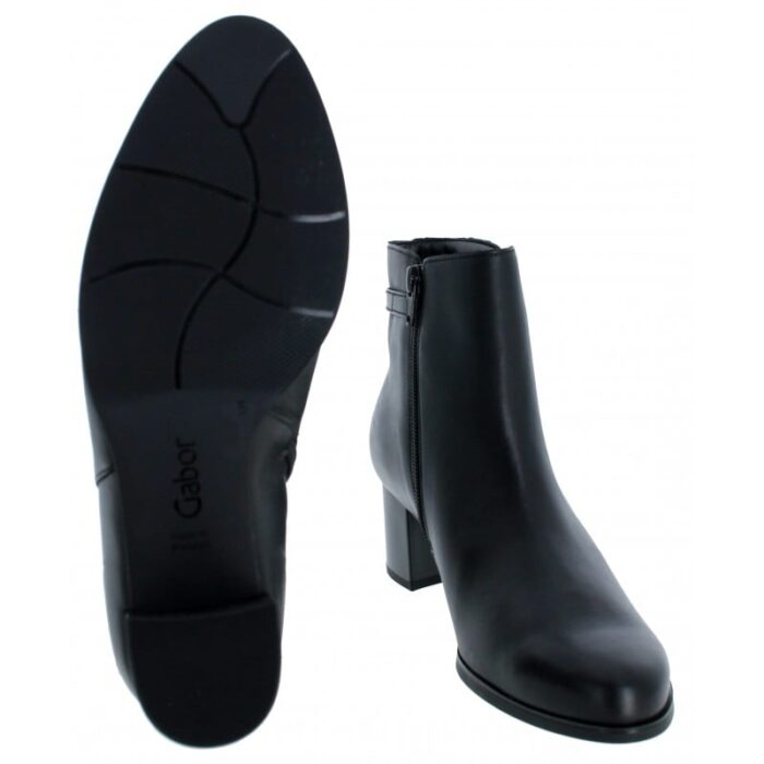 Gabor Bonn 55.692 Ankle Boots – Black Leather – Womens Boots - Crep Direct UK