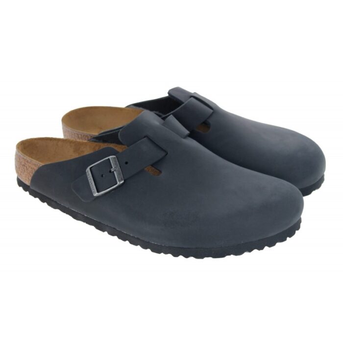 Birkenstock Boston Clogs 0059461 – Black Oiled Leather – Mens Sandals, Sliders & Toe Posts - Crep Direct UK