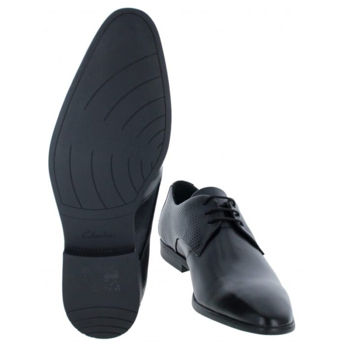 Clarks Boswyn Lace Shoes – Black Leather – Mens Shoes - Crep Direct UK