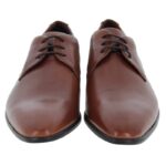 Clarks Boswyn Lace Shoes – Dark Tan Leather – Mens Shoes - Crep Direct UK