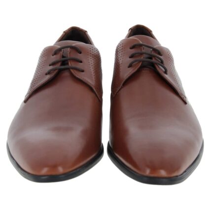 Clarks Boswyn Lace Shoes – Dark Tan Leather – Mens Shoes - Crep Direct UK