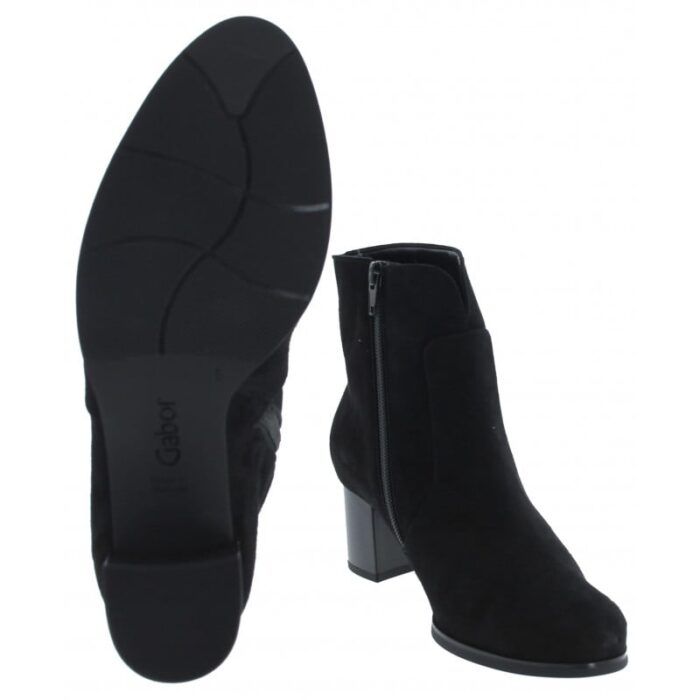 Gabor Breath 55.693 Ankle Boots – Black Suede – Womens Boots - Crep Direct UK