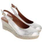 Toni Pons Bremen-5P Espadrilles – Platinum Leather – Womens Espadrilles - Crep Direct UK