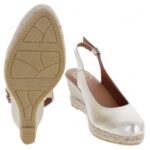 Toni Pons Bremen-5P Espadrilles – Platinum Leather – Womens Espadrilles - Crep Direct UK