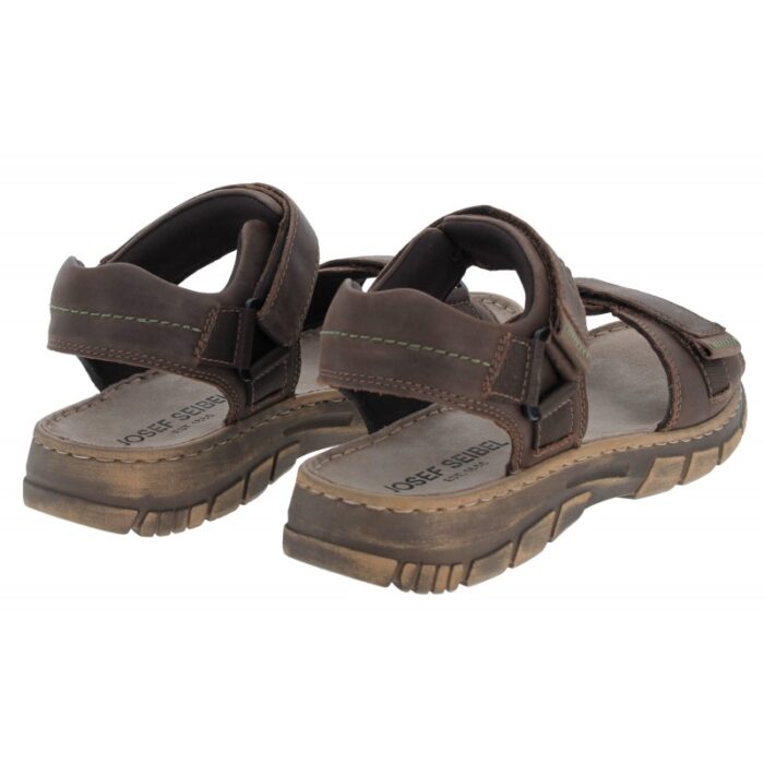Josef Seibel Brendan 01 16801 Sandals – Brown Leather – Mens Sandals, Sliders & Toe Posts - Crep Direct UK